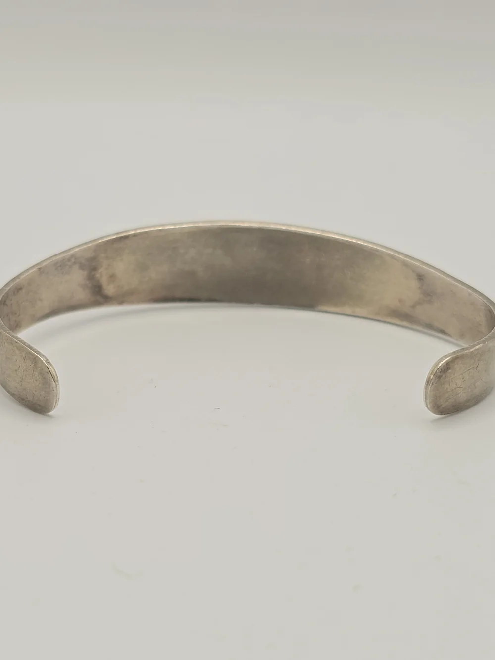 VTG 925 Sterling Cuff Bracelet Silver Italy Engraved Leaf 17.8g, 7